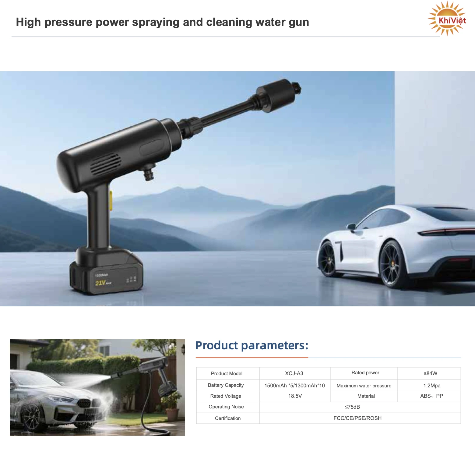 High Pressure Power Spraying and Cleaning Water Gun
